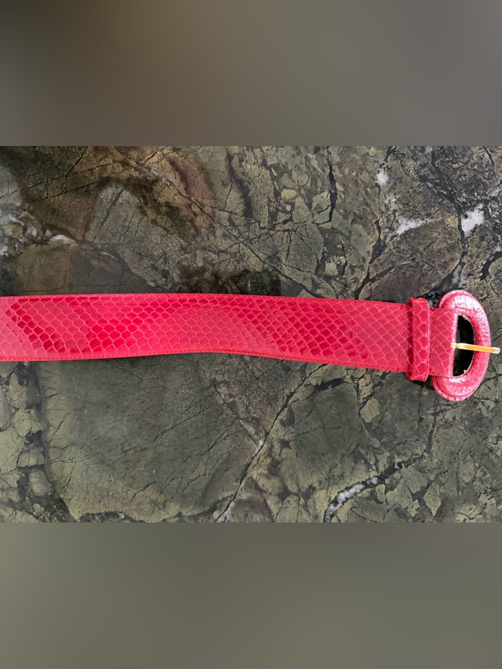 Morgan Taylor Red Python Belt M - Picture 2 of 6